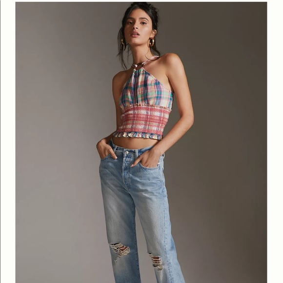 Anthropologie Pilcro Reversible Halter Top 💛💙💚 - Picture 4 of 7